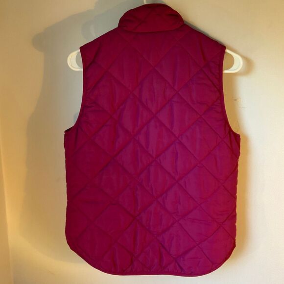 J Crew Quilted Zip up Vest. Rasberry Small preppy heritage - Picture 8 of 12